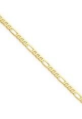 elegant lovely yellow gold figaro chain baby bracelet
